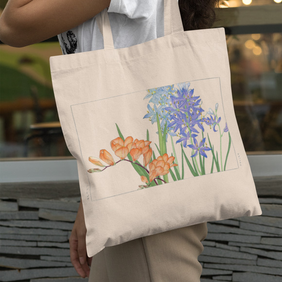 Handbags - Japanese Violet Freesia Flower Tote Bag